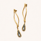Earrings by Kalliope Jewelry in Black Diamond Crystal