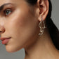 Connect Straight Earrings by Kalliope Jewelry in Creamrose Light Pearl