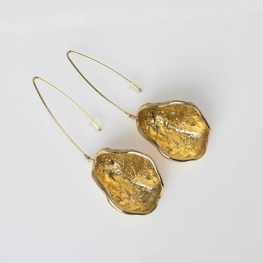 Spore Earrings by Kalliope Jewelry in Brass