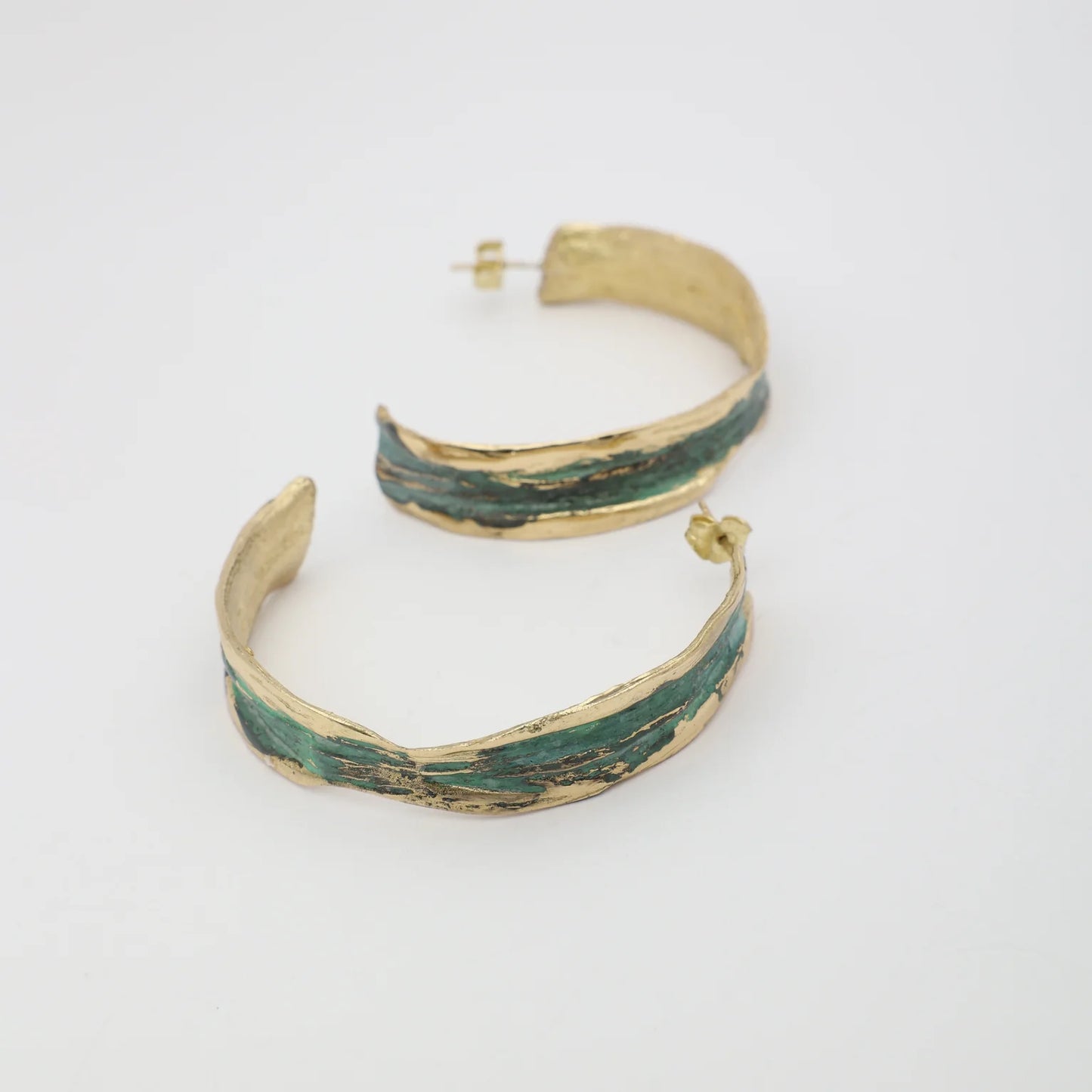 Lola Earrings by Kalliope Jewelry in Green Oxidation