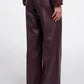 Georgina Faux Leather Pants by Rino & Pelle in Chocolate Bean