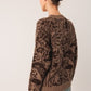 Jacquard Sweater by Indi & Cold in Tobacco