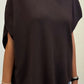 Theo Asymetric Knit Poncho by Suzy D London in Chocolate
