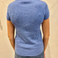 Cashmere Luxury Tee by InCashmere in Heather Blue Jean