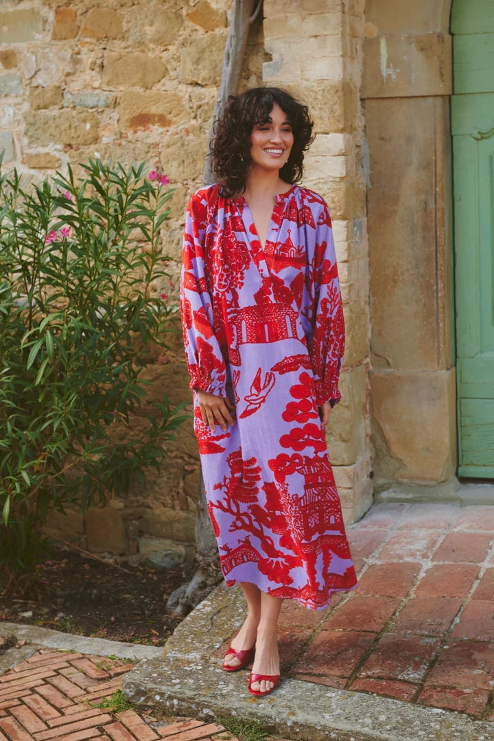 Giant Willow Violet Raglan Dress by One Hundred Stars