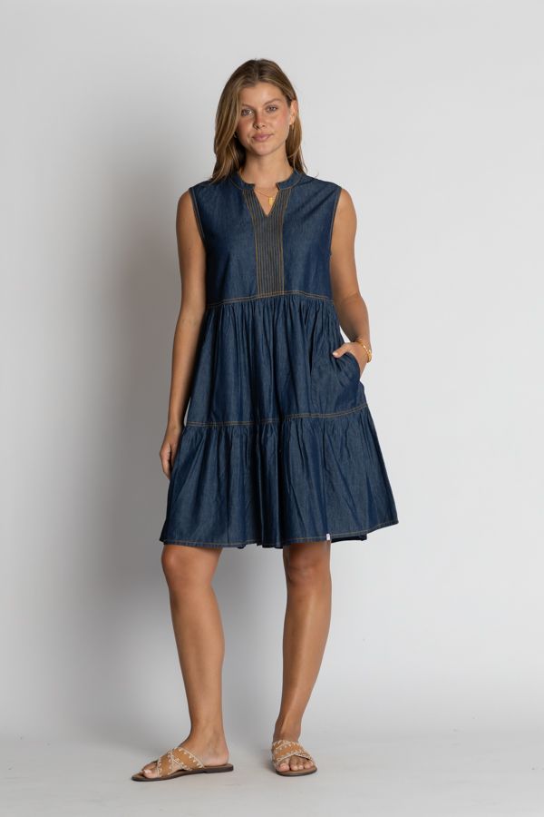 Alabama Sundress by Ibisa in Blue
