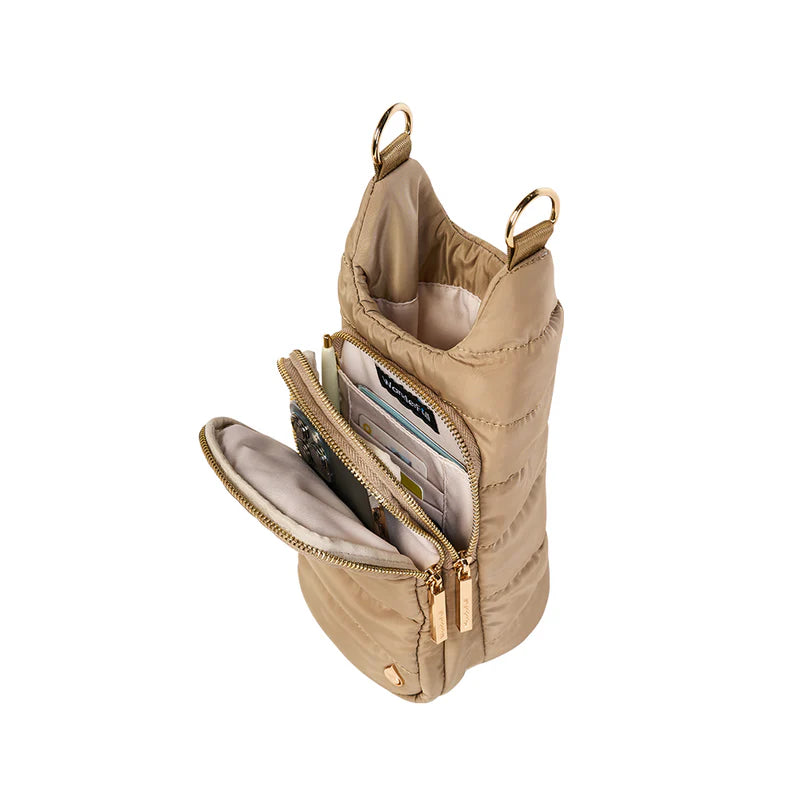 Hydrobag by Wanderfull in Khaki w/Striped Strap