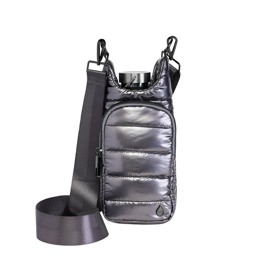 Glossy Hydrobag by WanderFull in Pewter with Solid Strap