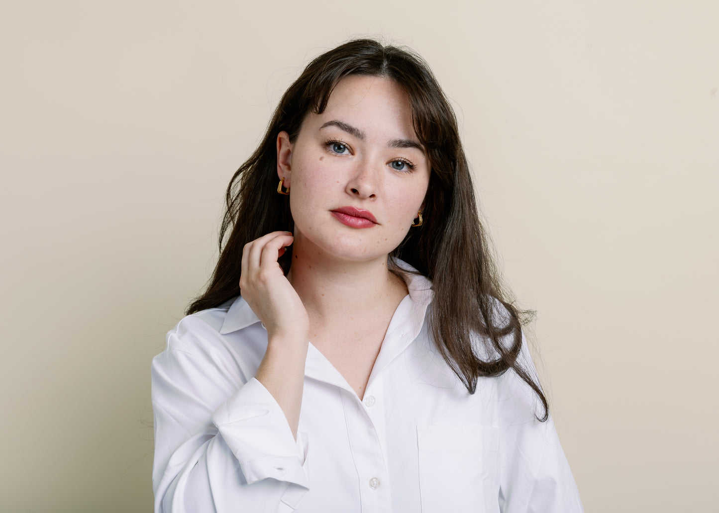 Hollow Earring by Vincent Jewelry in Gold