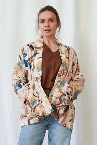 Hummingbird Jacket by One Hundred Stars in Nude