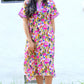 Tallulah Floral Print Dress by Dolma in Pink