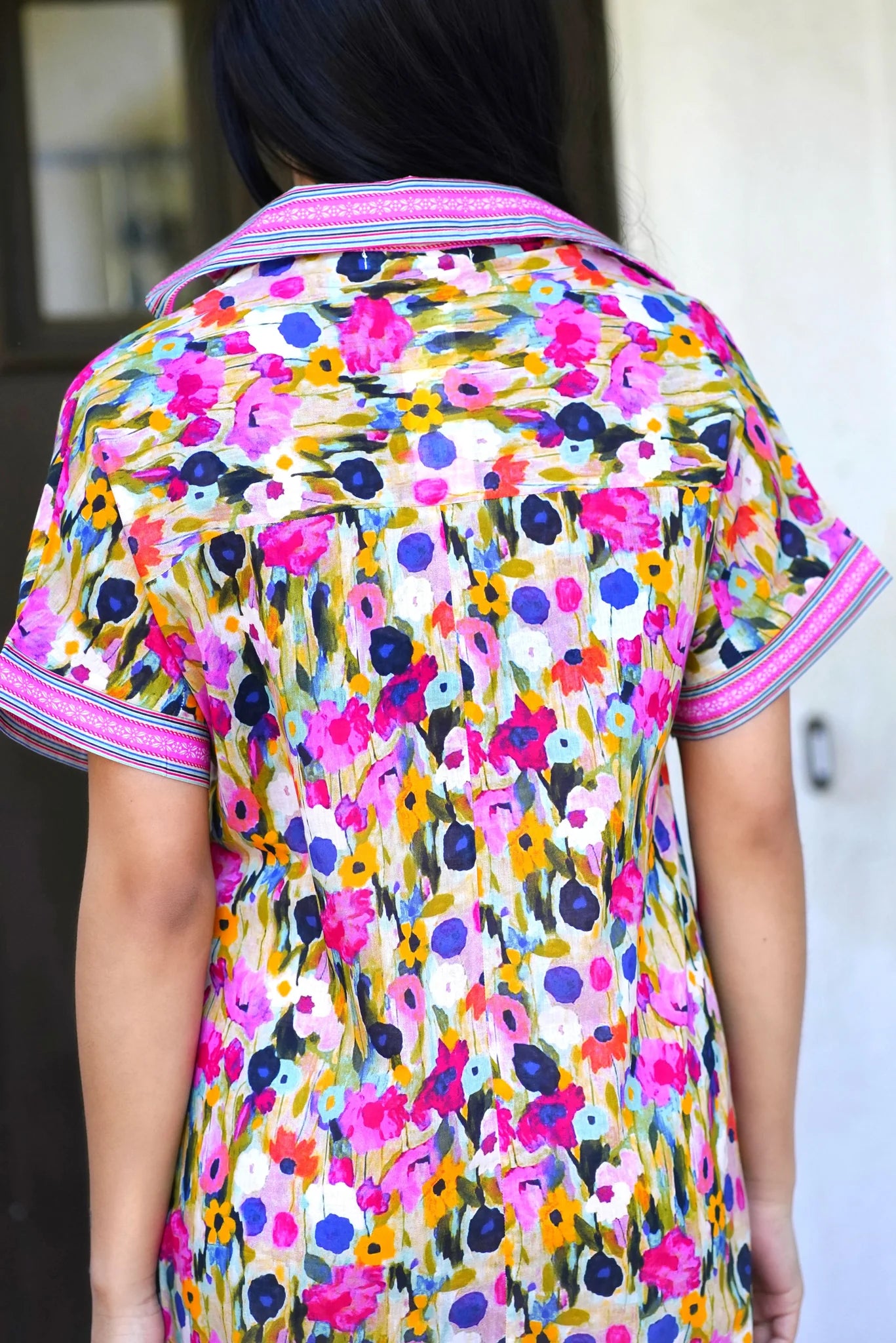 Tallulah Floral Print Dress by Dolma in Pink
