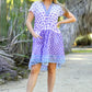 Bella Block Print Short Dress by Dolma in Blue