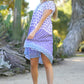 Bella Block Print Short Dress by Dolma in Blue