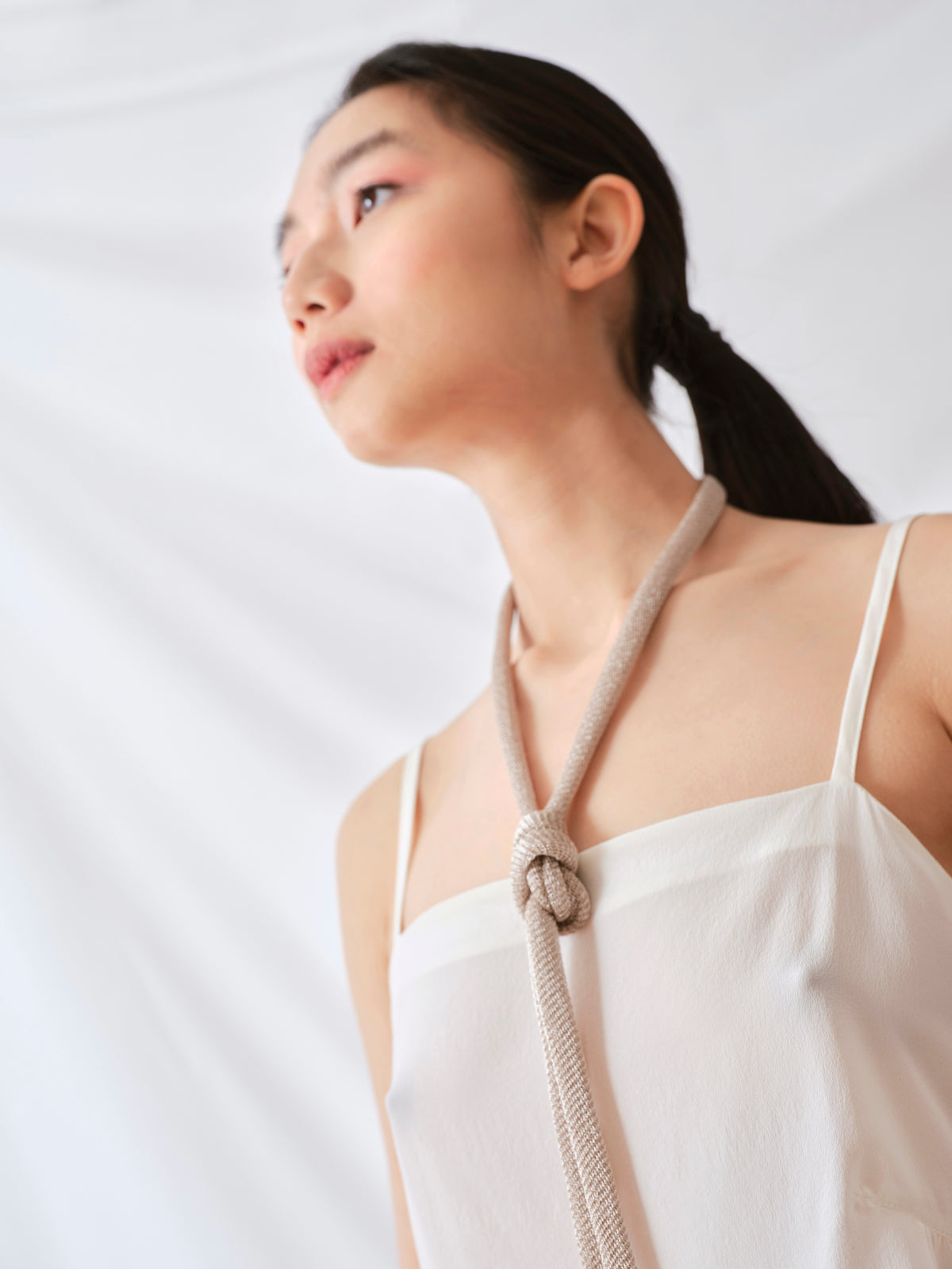 Idylle Necklace to Tie by Maison Lurex in Smoky