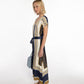 Printed Satin Dress by Naulover in Marino