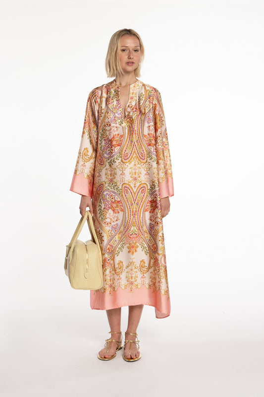 Paisley Print Dress by Naulover in Rosa