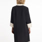 Two-tone Dress with Collar by Naulover in Negro