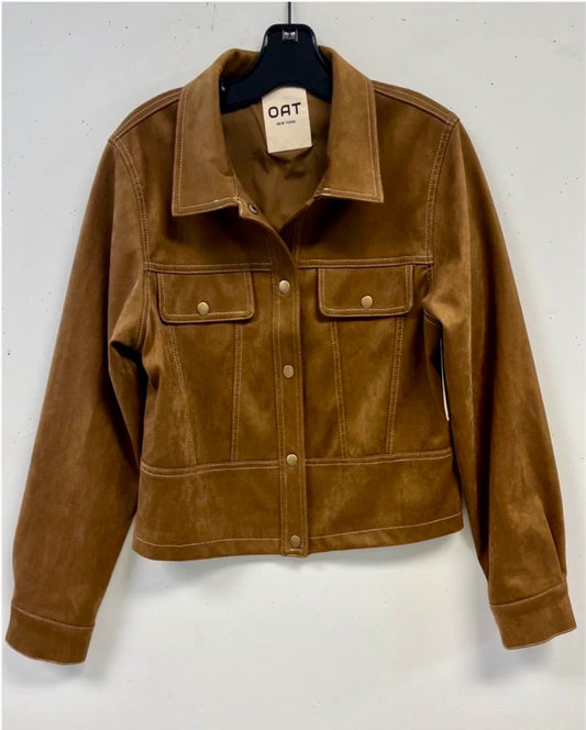 Suede Truck Jacket by Oat New York in Brown