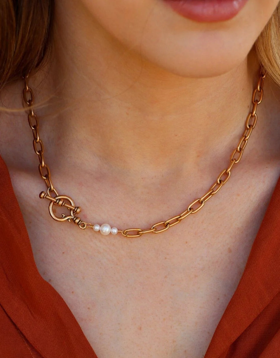 Rebecca 18" Pearl Necklace by Ex Voto