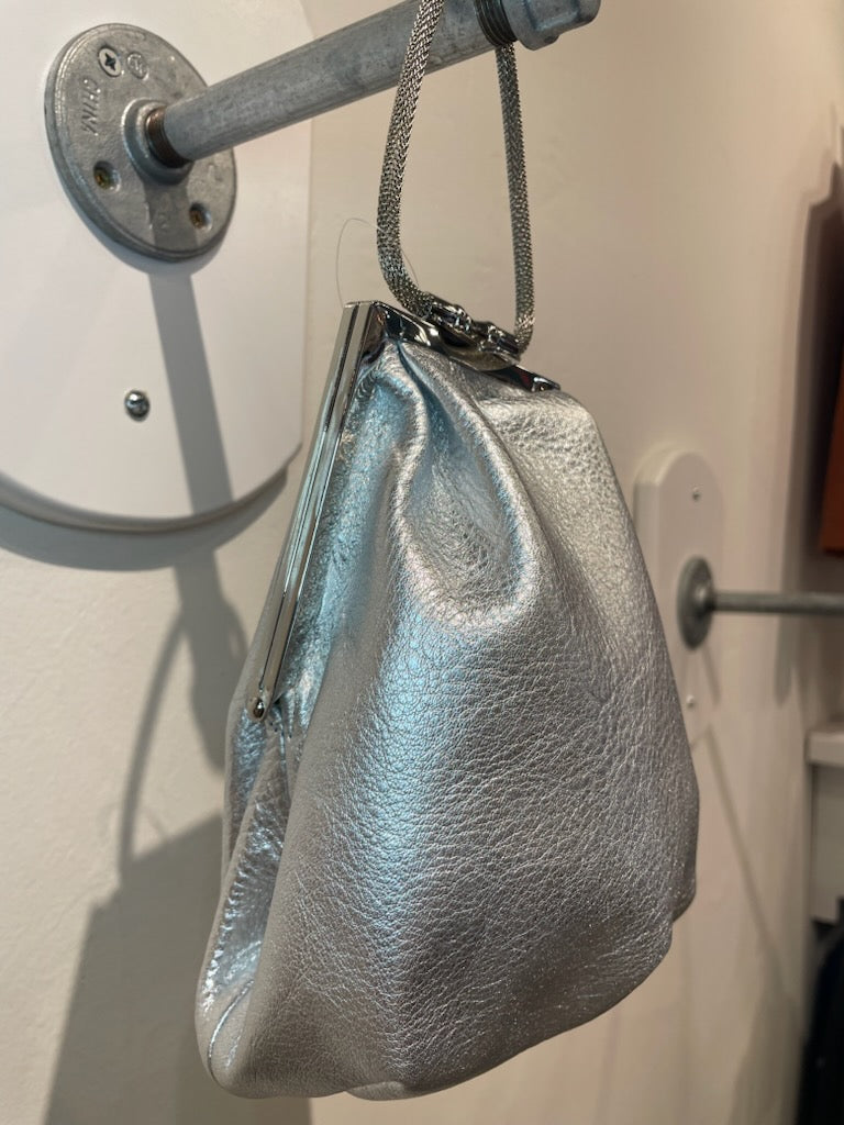 Endeavor Leather Bag by M. Andonia in Silver