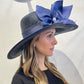 Joanilina Parososol Hat by Christine A Moore Millinery in Navy