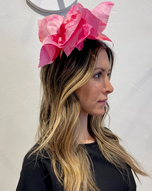 Zizi XL Hat by Christine A Moore Millinery in Pinks