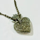 Bumble Bee Jasper Heart in Tibetan Silver W/ Pyrite Strand by Paula Carvalho