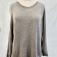 Crew Neck Loose Soft Knit Sweater by Milio Milano in Fango