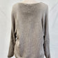 Crew Neck Loose Soft Knit Sweater by Milio Milano in Fango