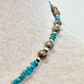 Handmade Native American Turquoise & Sterling Silver Necklace by Sunwest Silver