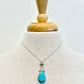 Turquoise & Sterling Silver Pendant Necklace by Tiger Mountain