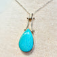 Turquoise & Sterling Silver Pendant Necklace by Tiger Mountain