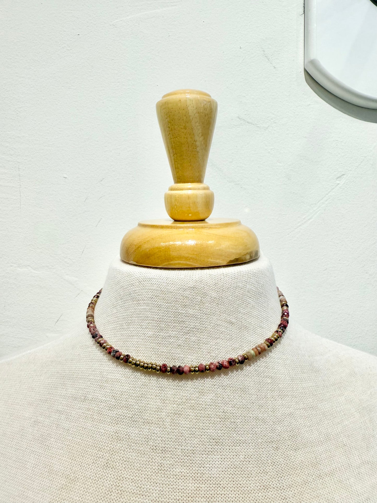 Handmade Rhodonite Necklace by Reza Khan Minerals