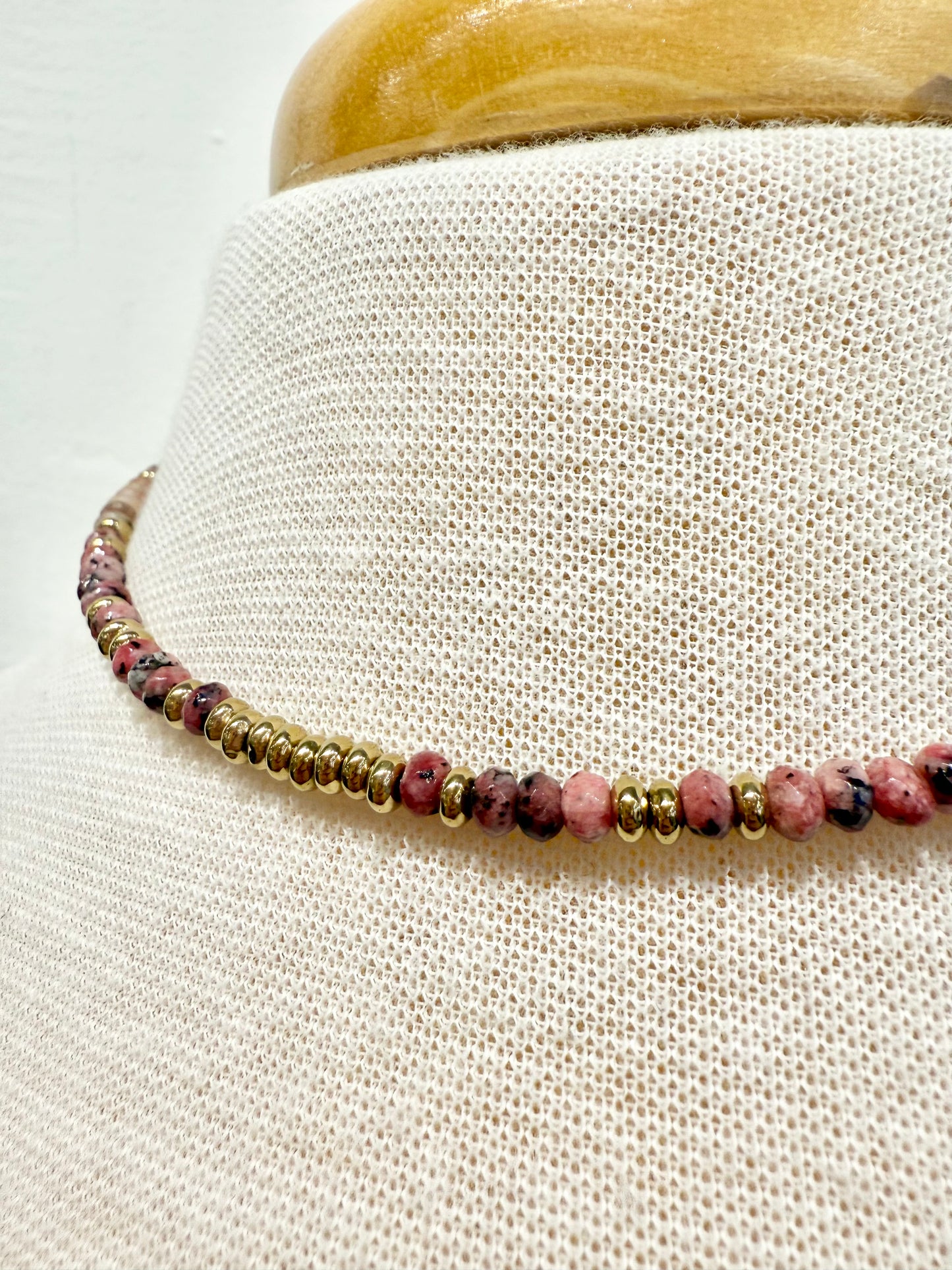 Handmade Rhodonite Necklace by Reza Khan Minerals