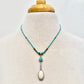 Egyptian Inspired Fossil Walrus Ivory & Sterling Silver Beaded Necklace by Fosilart