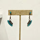 Zuni Petit Point Turquoise Sterling Silver Earrings by Alzuni