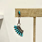 Zuni Petit Point Turquoise Sterling Silver Earrings by Alzuni