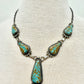 #8 Turquoise & Sterling Silver Necklace Handmade by Alzuni