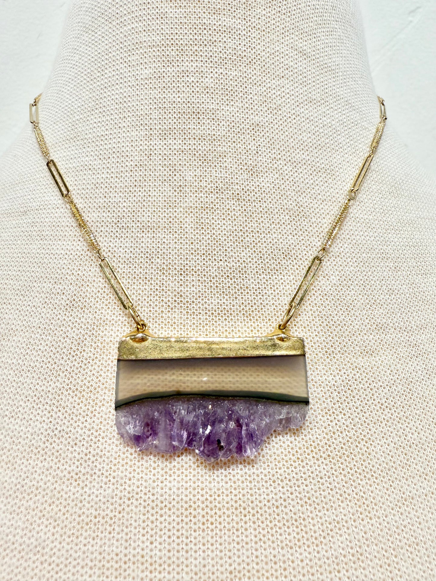 Cascading Amethyst Necklace by Zada Official