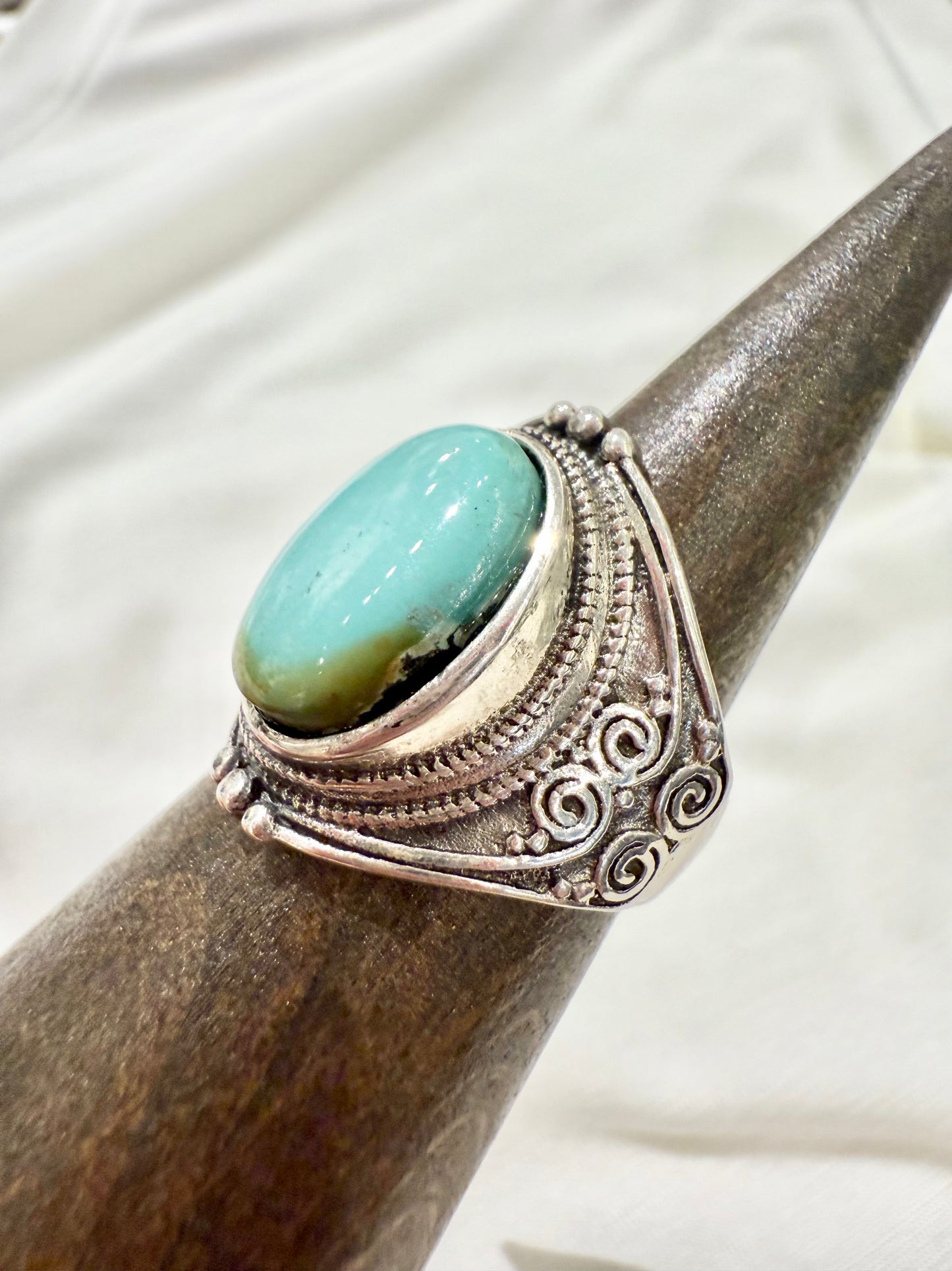 Turquoise & Sterling Silver Ring by Tiger Mountain