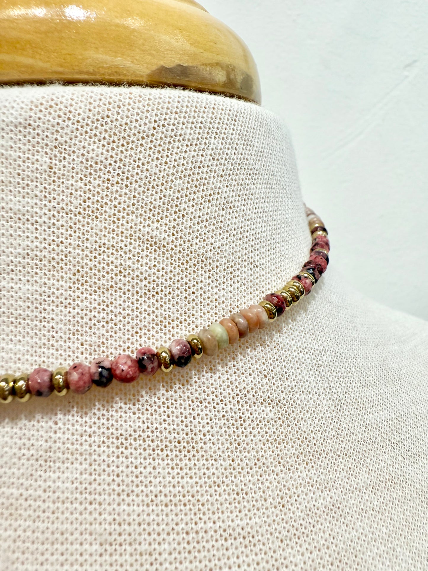 Handmade Rhodonite Necklace by Reza Khan Minerals