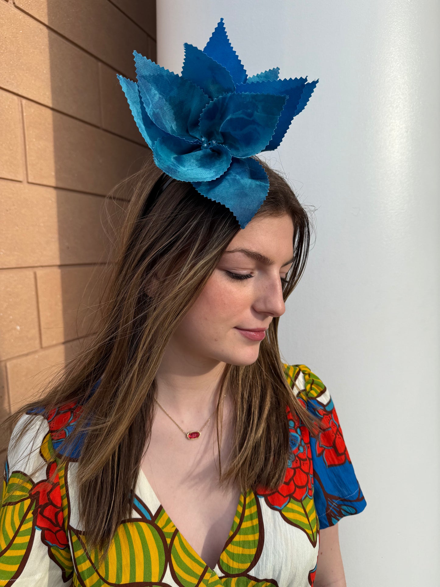 Zizi Hat by Christine A Moore Millinery in Blue/Teal