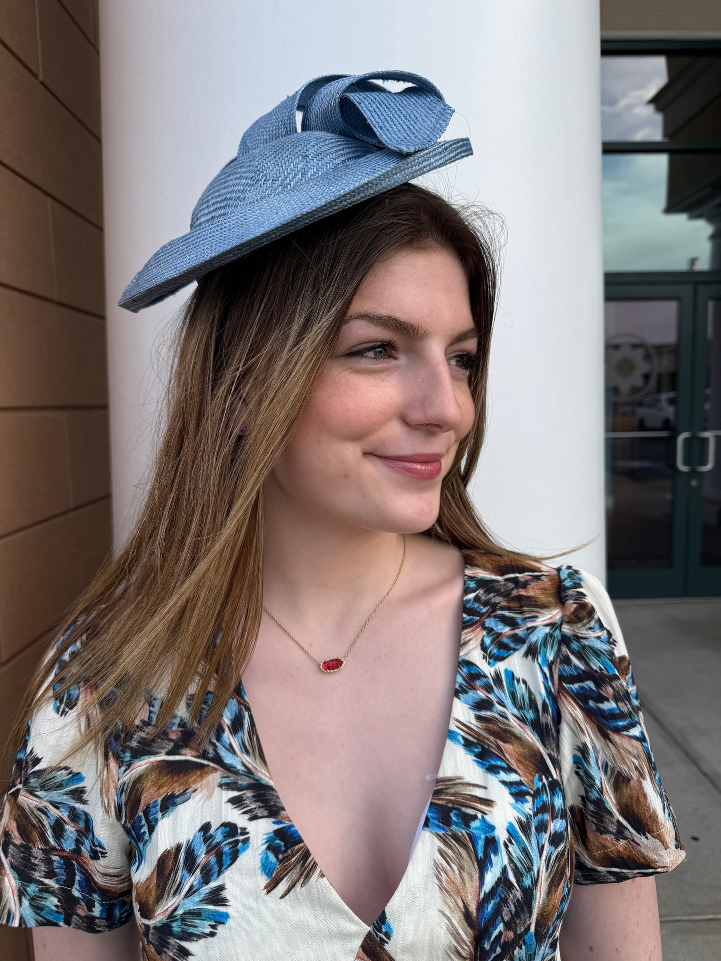 Tonya Hat by Christine A Moore Millinery in Medium Blue