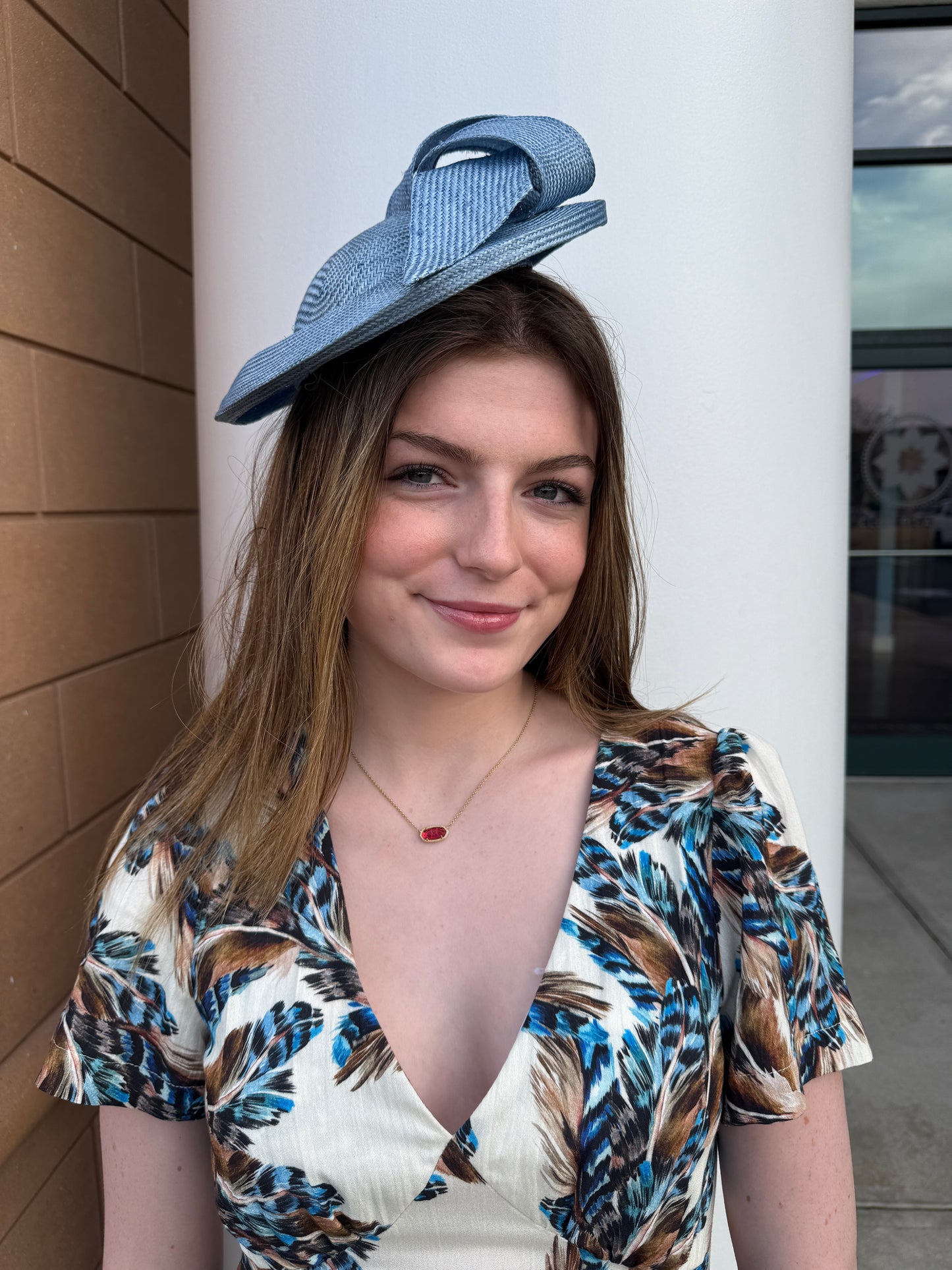 Tonya Hat by Christine A Moore Millinery in Medium Blue