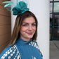 Erica Hb Hat by Christine A Moore Millinery in Aqua/Teal