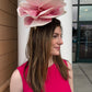 Beth Hat by Christine A Moore Millinery in Ivory/Fuschia