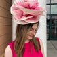 Beth Hat by Christine A Moore Millinery in Ivory/Fuschia