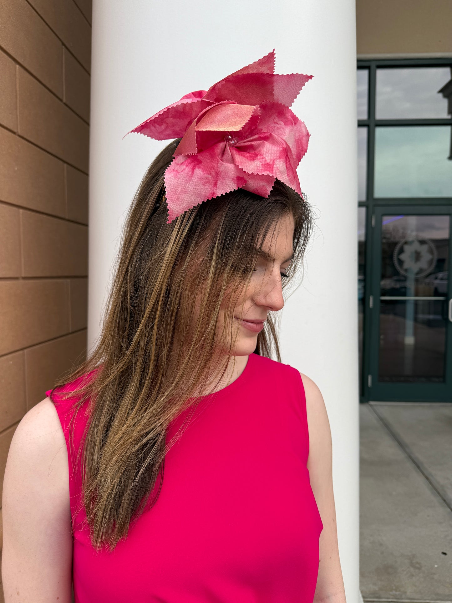 Zizi Hat by Christine A Moore Millinery in Blush/Pink