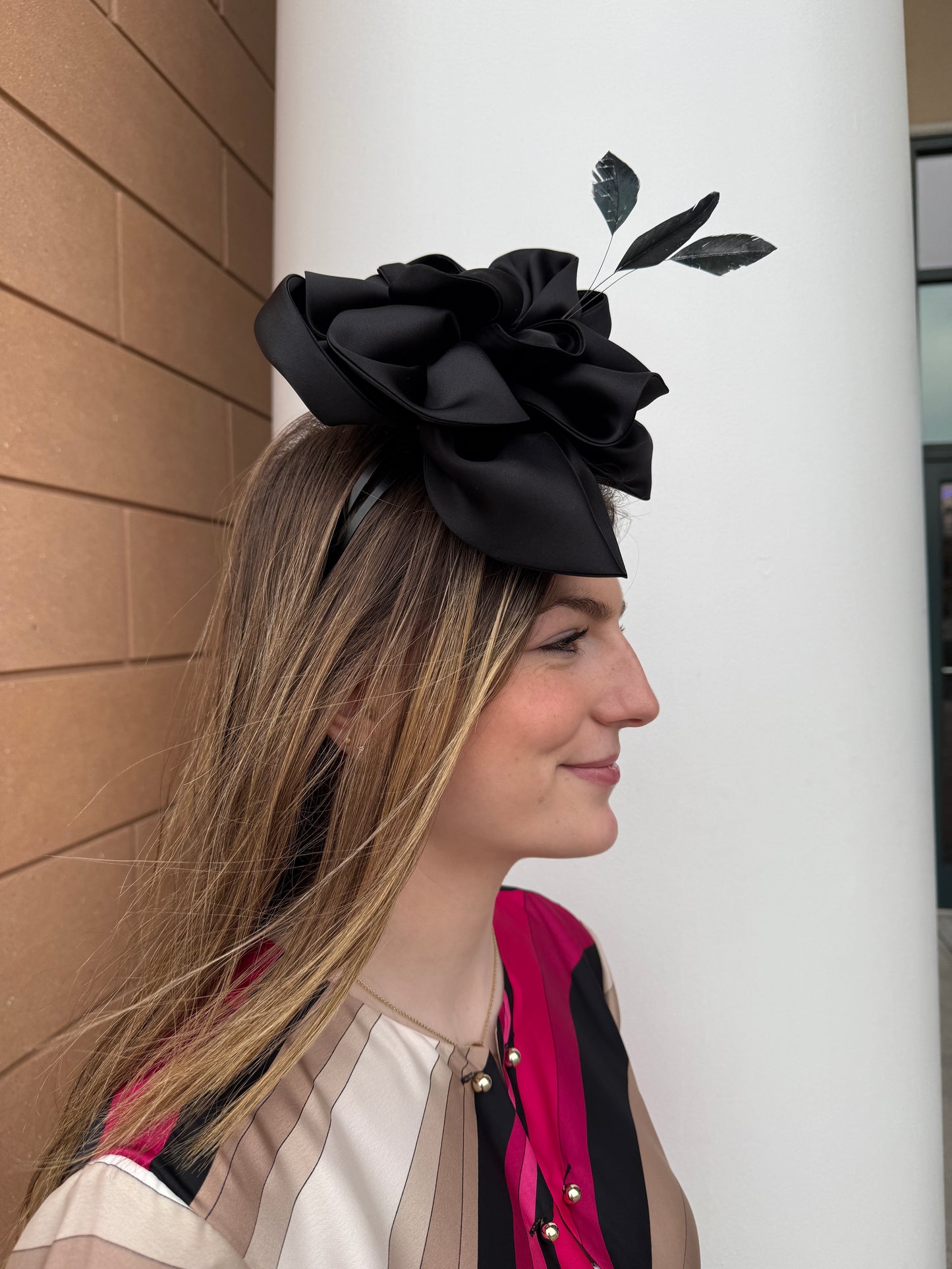 Rusalia Hat by Christine A Moore Millinery in Black